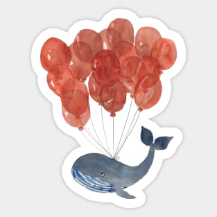 Balloons whale Sticker